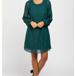 Shimmery green maternity dress